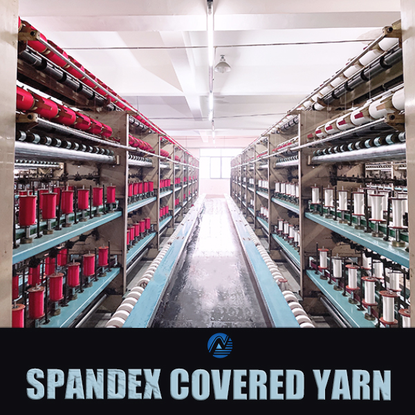 4075 ACY spandex nga gitabonan sa polyester nga hilo alang sa Knitting wrap yarn machine knitting